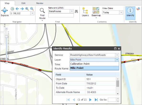 Selecting a different layer to identify